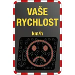 Měřič rychlosti vozidel na baterii - vícebarevné LED