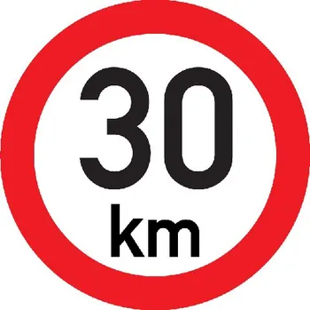 Značka Označení nejvyšší povolené rychlosti 30 km