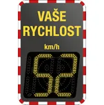 Solární měřič rychlosti vozidel - jednobarevné LED