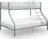 vidaXL Rám poschoďové postele 140 x 200, 90 x 200 cm kov, šedý
