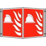 Tabulka úhlová – Požární zbrojnice, hliník, 15 × 15 cm