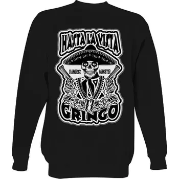 Pánská mikina Mikina bez kapuce Unisex s potiskem hasta la vista bw ramirez bez kapuce hip hop pánské