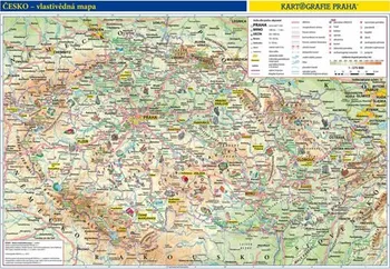 kniha Česká republika: školní nástěnná vlastivědná mapa 1:370 000 - Kartografie Praha (2017)