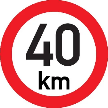 Značení Značka Označení nejvyšší povolené rychlosti 40 km