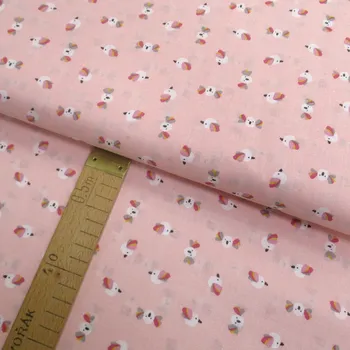 Bavlněné plátno - Ptáčci na růžovo-lososové - šíře 150cm