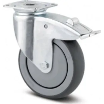 Dvoukolový ruční vozík Přístrojové kolečko PJP 100,otočné s brzdou, plotýnka