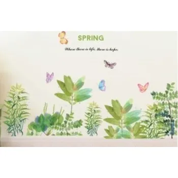 Samolepící dekorace Samolepka na zeď Jarní zelené zátiší
