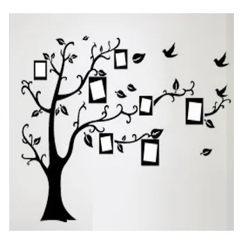 Samolepící dekorace Samolepky na zeď černobílý Strom fotky 110x80cm (arch 50x70)
