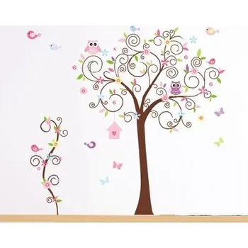 Samolepící dekorace Samolepky na zeď Jarní strom 170x180 (2x60x90))