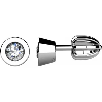 Náušnice Couple, Náušnice pecky Ali, bílé zlato se zirkony, 585-68-3-0604.1B00.0.00.001.05