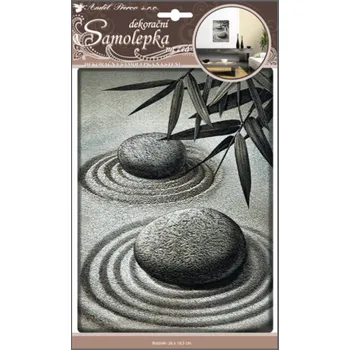 Samolepící dekorace Samolepky na zeď 3D dva plastické kameny 31x18,5cm