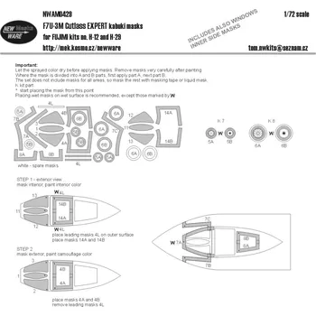 Plastikový model New Ware 1/72 Mask F7U-3M Cutlass EXPERT (FUJI H-12/H-29)