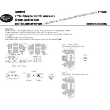 Plastikový model New Ware 1/72 Mask Ka-50 Black Shark EXPERT (HOBBYB 87217)