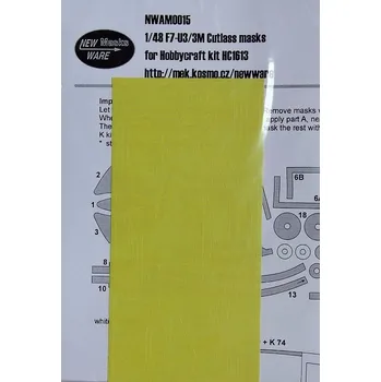 Plastikový model New Ware 1/48 Masks for F7-U3/3M Cutlass (HC1613)