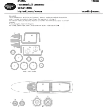 Plastikový model New Ware 1/48 Mask F-14A Tomcat BASIC (ITAL 2667)