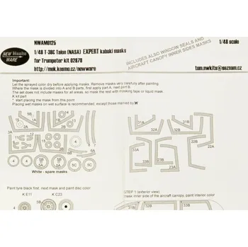 Plastikový model New Ware 1/48 Mask T-38C Talon (NASA) EXPERT (TRUM 02878)