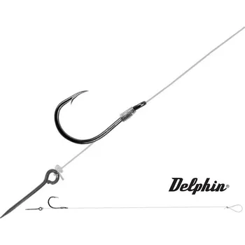 Rybářský háček Feederový návazec Delphin FLR Sting / 6 ks délka: 8 cm/ háček 8