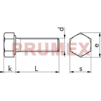 Šroub Šroub šestihranný celý závit UNC 5/16x1.1/2" Grade 5 (~8.8) pozink
