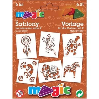 Výtvarná sada Rico Sada 6ks, papírové šablony na malování, Rico, set X