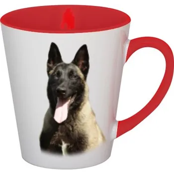 Pánské tričko Hrnek kónický barevný s potiskem Belgický ovčák Malinois