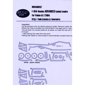 Plastikový model New Ware 1/72 Mask F-101A Voodoo ADVANCED (VALOM7294)