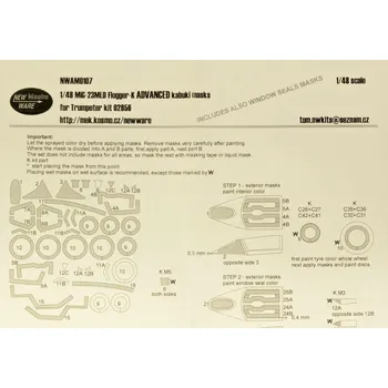 Plastikový model New Ware 1/48 Mask MiG-23MLD Flogger-K ADVANCED (TRUM02856)