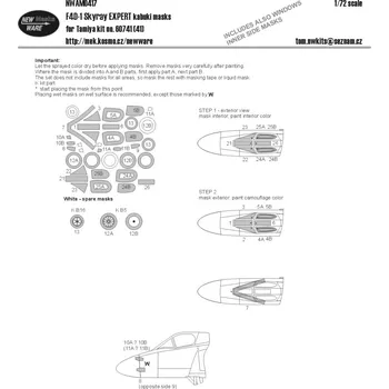 Plastikový model New Ware 1/72 Mask F4D-1 Skyray EXPERT (TAM 60741)