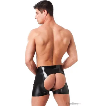 Pánské erotické prádlo Latexové boxerky s odhaleným zadkem Rimba, L