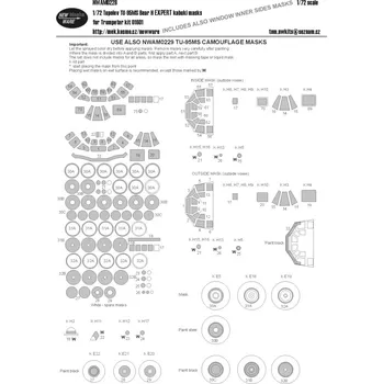 Plastikový model New Ware 1/72 Mask Tu-95MS Bear H EXPERT (TRUMP 01601)