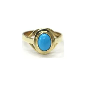 Prsten Prsten ze žlutého zlata se středovým tyrkysem Pattic AU 585/000 2,20 gr, Z00801C
