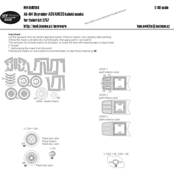 Plastikový model New Ware 1/48 Mask AD-4W Skyraider ADVANCED (ITAL 2757)