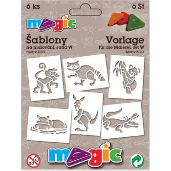 Výtvarná sada Rico Sada 6ks, papírové šablony na malování, Rico, set W