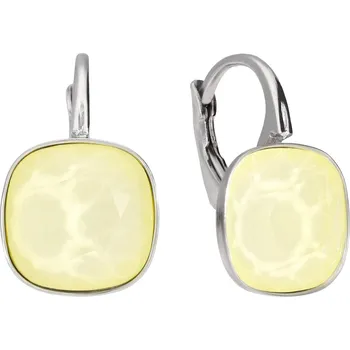 Náušnice Lafira stříbrné náušnice žluté Square 2969 (visací)