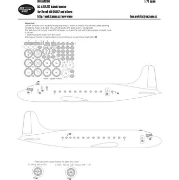 Plastikový model New Ware 1/72 Mask DC-4 BASIC (REV 04947)