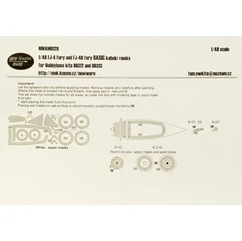 Plastikový model New Ware 1/48 Mask FJ-4/FJ-4B Fury BASIC (HOBBYB 80312/3)