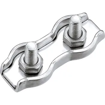 Lano Nerezová lanová svorka duplex Lano - průměr: 6 mm
