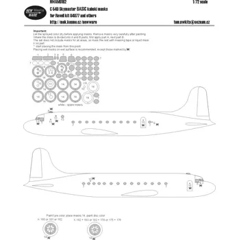 Plastikový model New Ware 1/72 Mask C-54D Skymaster BASIC (REV 04877)