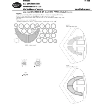 Plastikový model New Ware 1/72 Mask B-2A Spirit (MODELCOLLECT 72201)