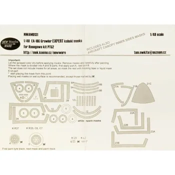Plastikový model New Ware 1/48 Mask EA-18G Growler EXPERT (HAS PT52)