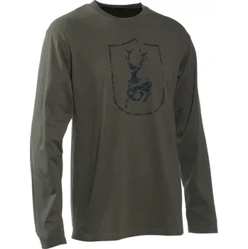 Pánské tričko Deerhunter logo tričko s dlouhým rukávem- jelen Velikost: XL