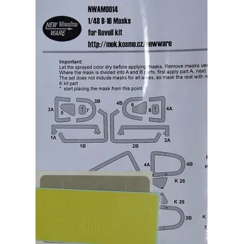 Plastikový model New Ware 1/48 Masks for B-1B (REV)