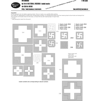 Plastikový model New Ware 1/48 Mask He-111 H-6 NATIONAL INSIGNIA (ICM 48262)