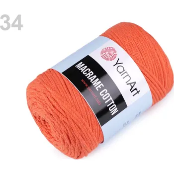 Galanterie Příze Yarn Art Macrame Cotton tmavá lososová (Příze Yarn Art Macrame Cotton tmavá lososová)