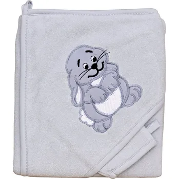 Froté ručník - Scarlett zajíc s kapucí - šedá