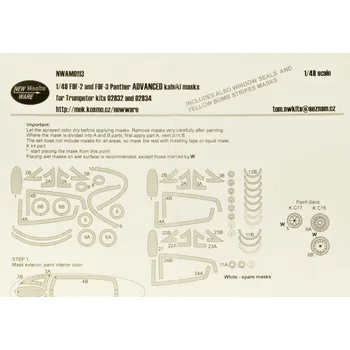 Plastikový model New Ware 1/48 Mask F9F-2 and F9F-3 Panther ADVANCED (TRUMP)