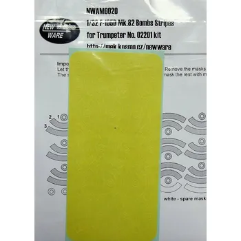 Plastikový model New Ware 1/32 Mask F-105D Mk.82 Bomb Stripes (TRUMP 02201)