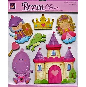 Samolepící dekorace Pokojová samolepící 3D tapeta PRINCEZNY 39 x 31cm
