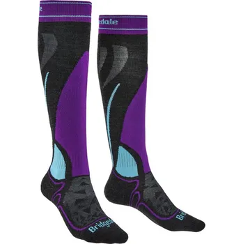 Dámské oblečení Bridgedale Ski Midweight Women's graphite/purple/134 L ponožky