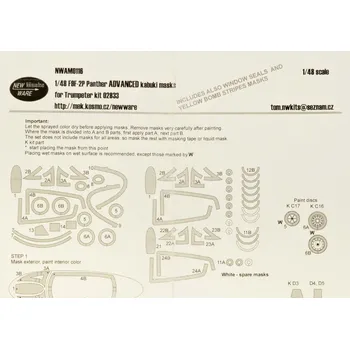 Plastikový model New Ware 1/48 Mask F9F-2P Panther ADVANCED (TRUMP 02833)