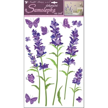 Samolepící dekorace Samolepky na zeď levandule 50 x 32 cm